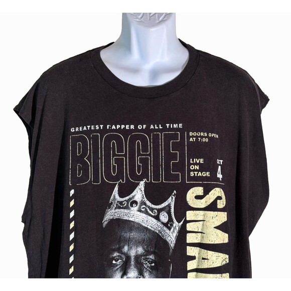THE NOTORIOUS BIG Sleeveless Tank Top T-Shirt Black Large - Picture 2 of 6